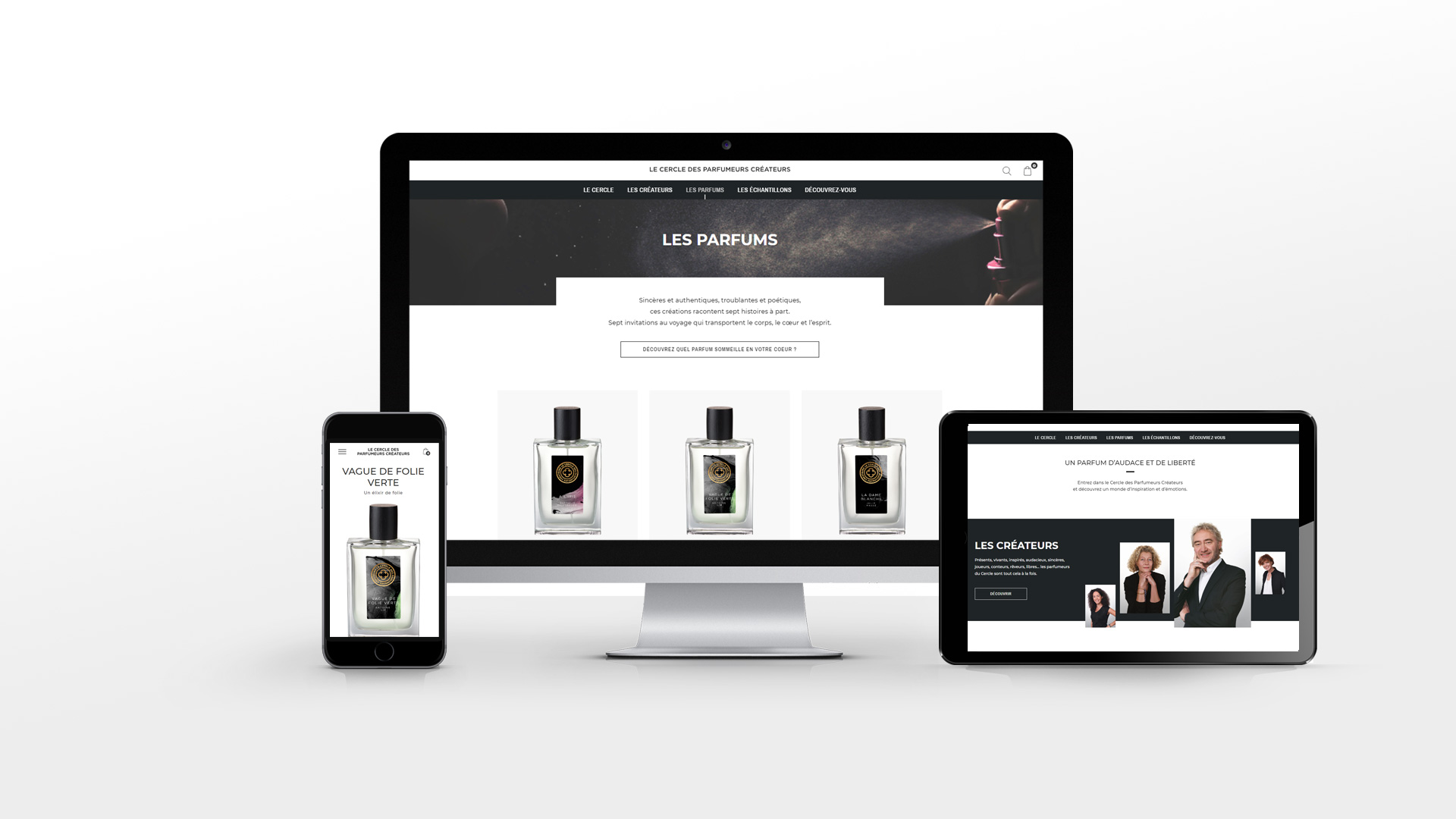 Site e-commerce du Cercle des Parfumeurs Créateurs